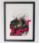 aquarelle brodée Nébuleuse