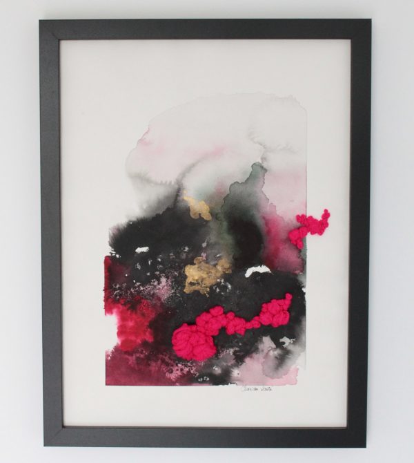 aquarelle brodée Nébuleuse