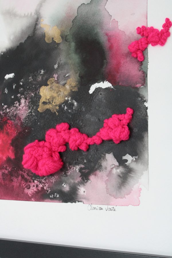 aquarelle brodée Nébuleuse