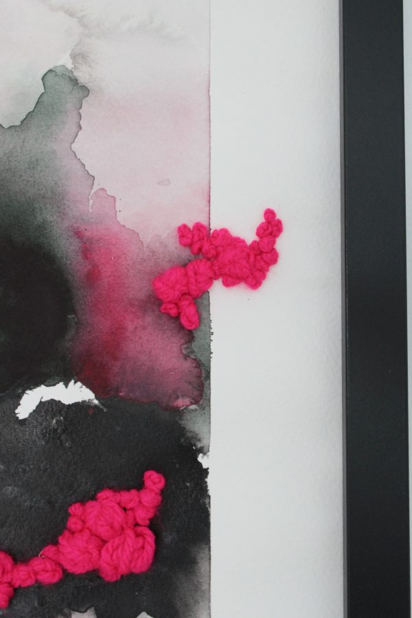 aquarelle brodée Nébuleuse 3