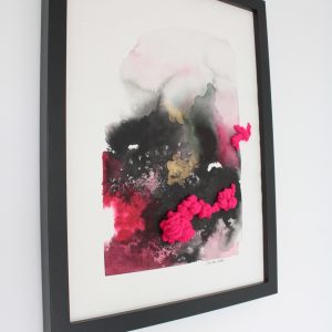 aquarelle brodée Nébuleuse 3