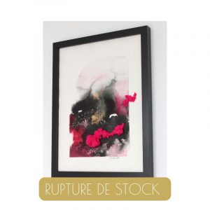 tableau aquarelle brodée