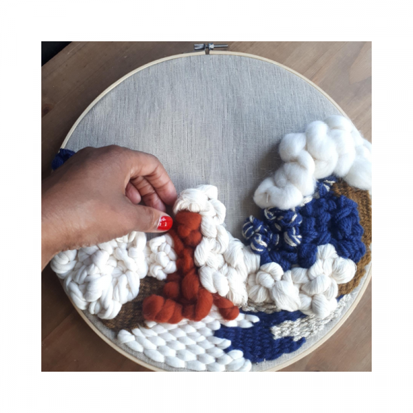 atelier tissage intuitif clarissa Vasté, art textile