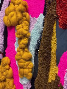 Details sculpture textile murale ATOLL Clarissa Vaste2